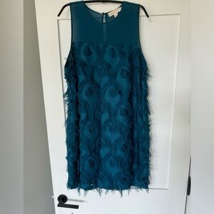 Michael Kors sz 14 Teal peacock blue cocktail dress